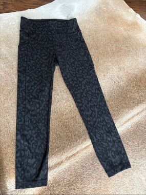 lululemon athletica  Black Tone-on-Tone Leopard Leggings